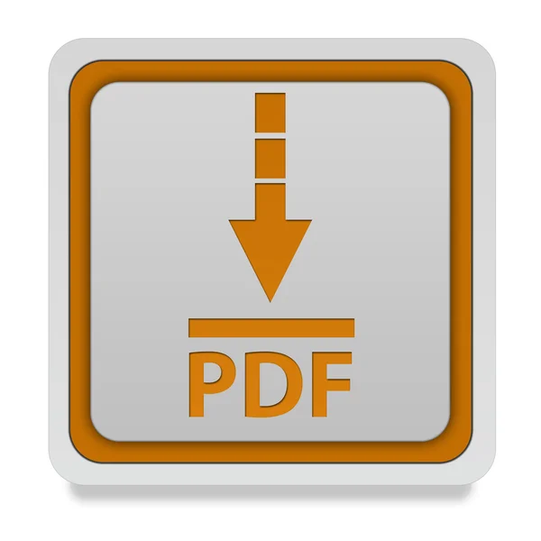 PDF download vierkante icon op witte achtergrond — Stockfoto