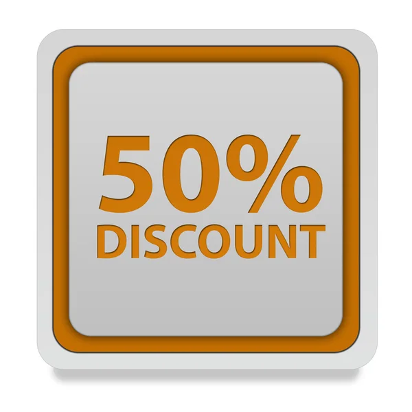 Discount 50 square icon on white background — Stock Photo, Image
