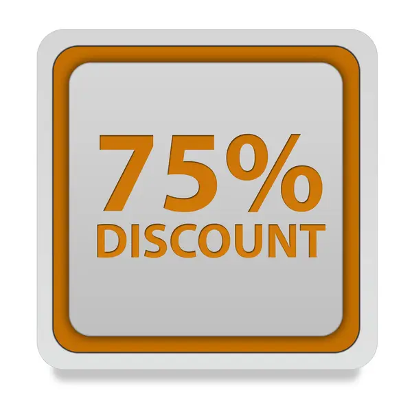 Discount 75 square icon on white background — Stock Photo, Image