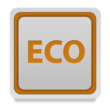 Eko kare simgesi beyaz arka plan üzerinde