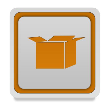 Beyaz arka plan üzerinde kutusu kare simgesi