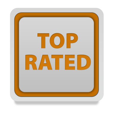 En beğenilen kare simgesi beyaz arka plan üzerinde