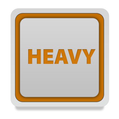 Beyaz arka plan üzerinde ağır kare simgesi