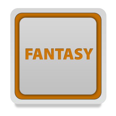 Beyaz arka plan üzerinde fantezi kare simgesi