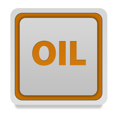 Beyaz arka plan üzerinde petrol kare simgesi