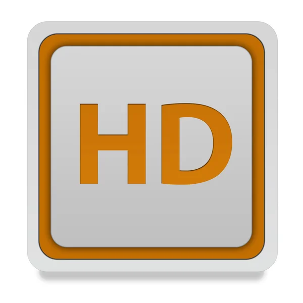Icône carrée HD sur fond blanc — Photo