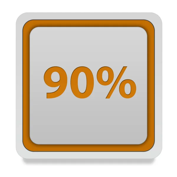 Ninety percent square icon on white background — Stock Photo, Image