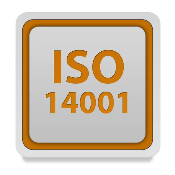 Iso 14001 icona quadrata su sfondo bianco — Foto Stock