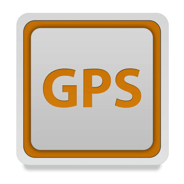 Gps square icon on white background — Stock Photo, Image