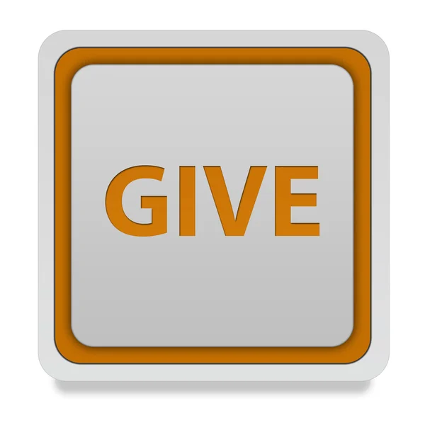 Give square icon on white background — Stock Photo, Image