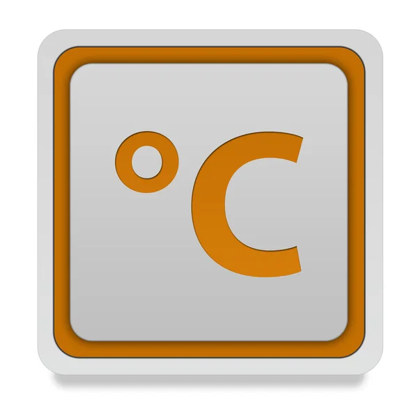 Celsius icona quadrata su sfondo bianco — Foto Stock