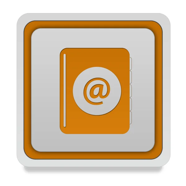 Čtvercová ikona e-mailu na bílém pozadí — Stock fotografie
