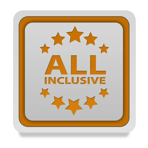 All inclusive square icon on white background — Stock Photo, Image