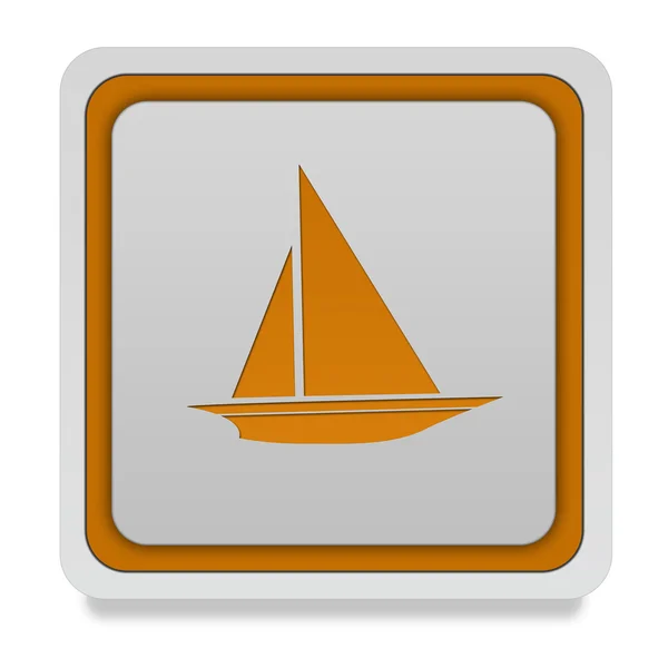 Boat square icon on white background — Stock Photo, Image