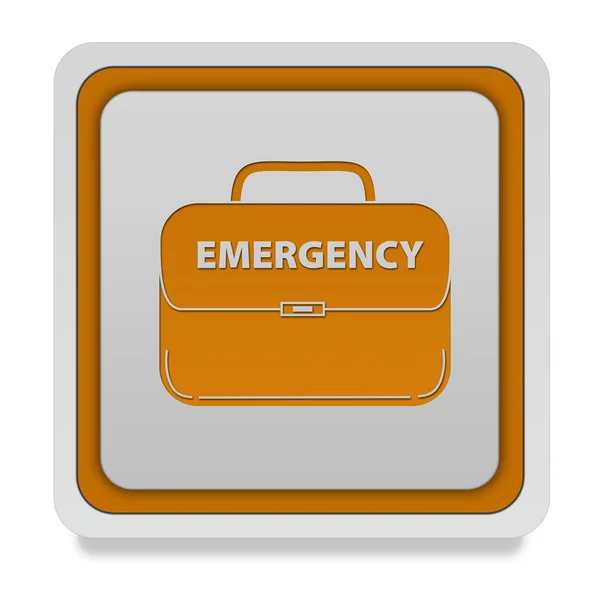 Emergency square icon on white background — Stock Photo, Image