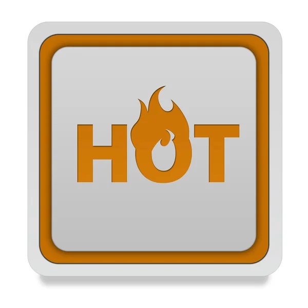 Icono cuadrado caliente sobre fondo blanco — Foto de Stock