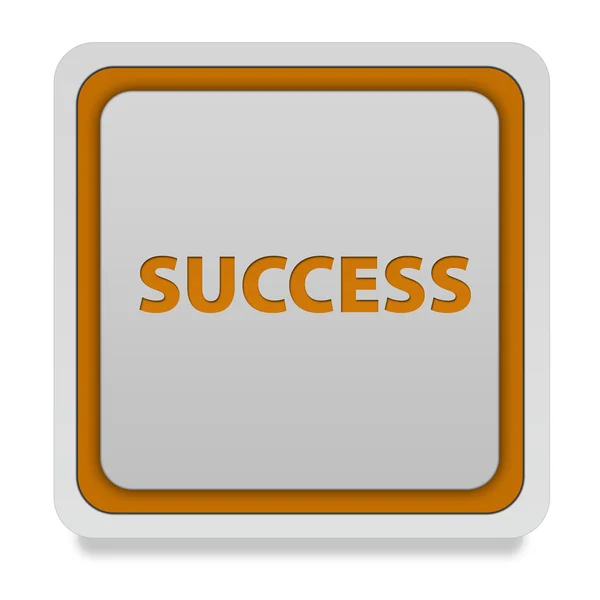 Success square icon on white background — Stock Photo, Image