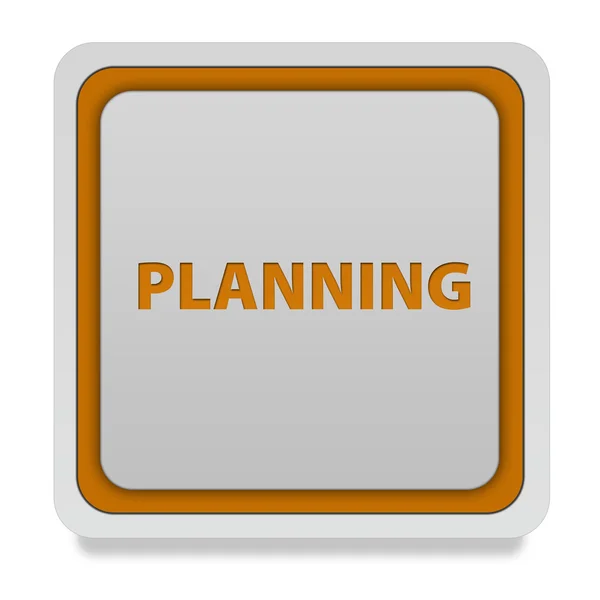 Planejamento ícone quadrado no fundo branco — Fotografia de Stock