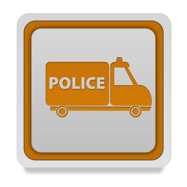 Polizei Quadrat-Symbol auf weißem Hintergrund — Stockfoto