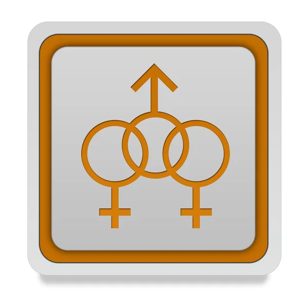 Sexuality square icon on white background — Stock Photo, Image