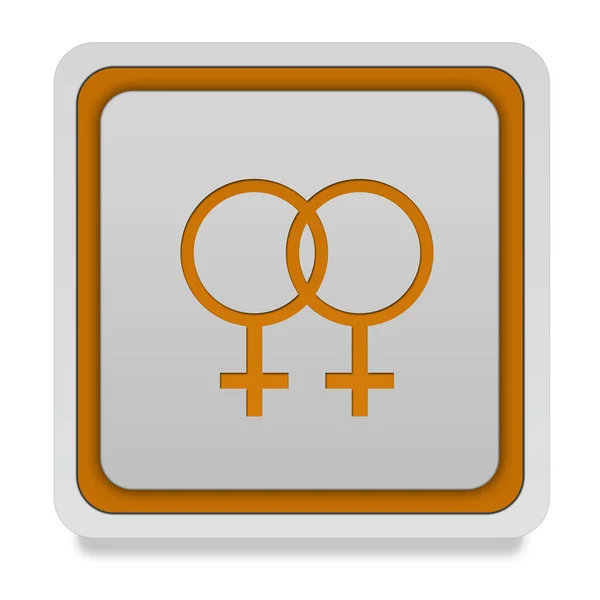 Lesbian square icon on white background — Stock Photo, Image