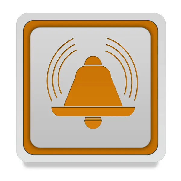 Alarm square icon on white background — Stock Photo, Image