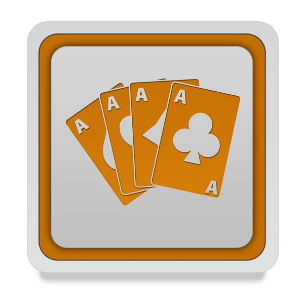 Cards square icon on white background — Stock Photo, Image