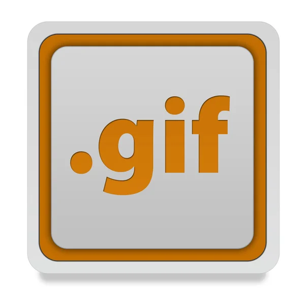 .gif square icon on white background — Stock Photo, Image