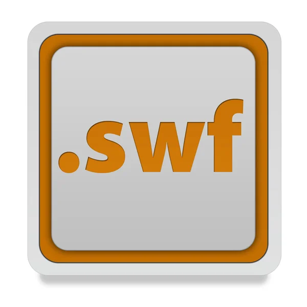 .ikon för SWF-kvadrat på vit bakgrund — Stockfoto