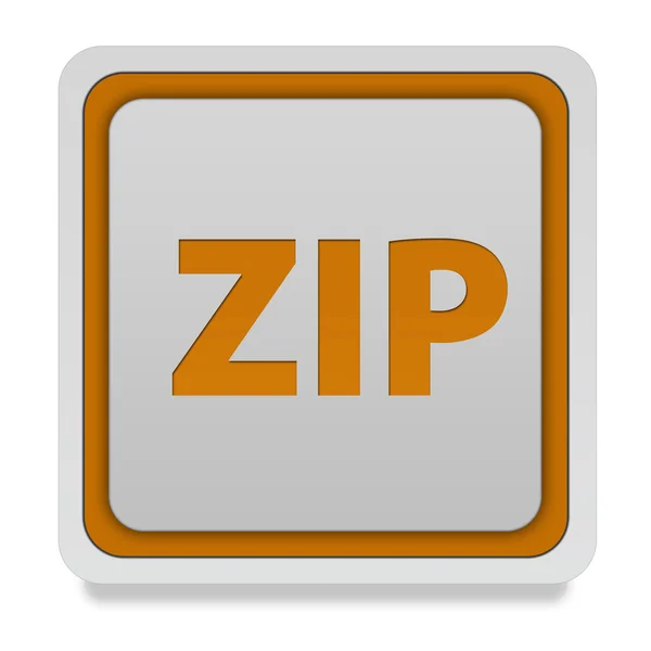 Zip square icon auf weißem Hintergrund — Stockfoto