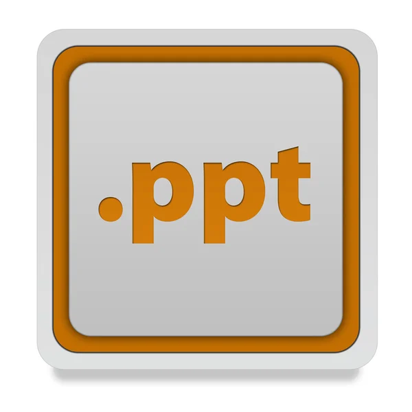 .PPT kwadrat ikona na białym tle — Zdjęcie stockowe