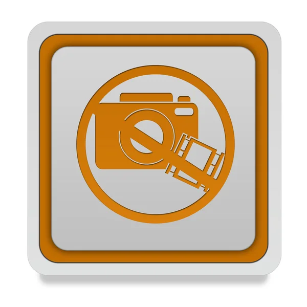 Ban shooting square icon on white background — Stock Photo, Image