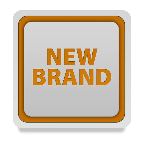 Новый иконка квадрата бренда на белом фоне — стоковое фото