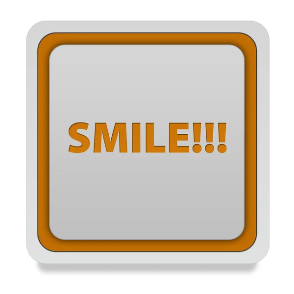 Smile square icon on white background — Stock Photo, Image