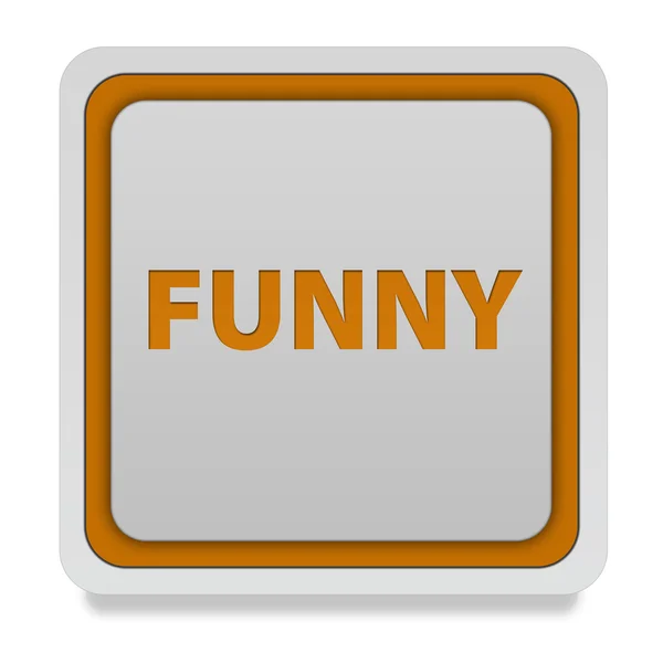 Funny square icon on white background — Stock Photo, Image