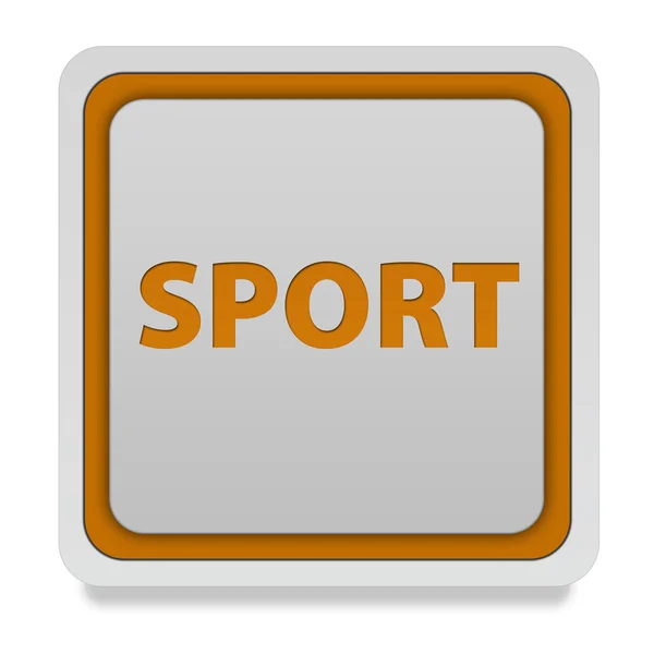 Sport vierkante pictogram op witte achtergrond — Stockfoto