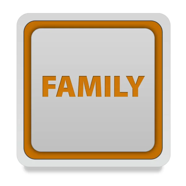 Beyaz arka plan üzerinde aile kare simgesi — Stok fotoğraf