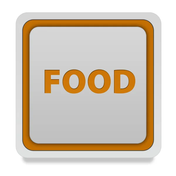 Icona quadrata cibo su sfondo bianco — Foto Stock