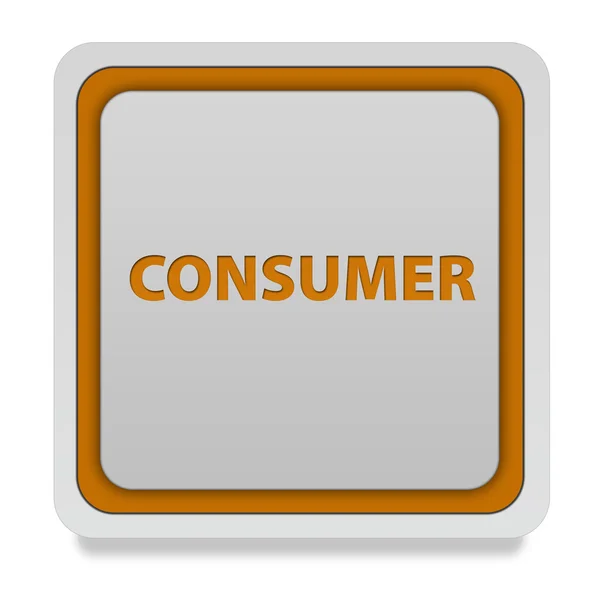 Konsumenten fyrkantiga ikonen på vit bakgrund — Stockfoto
