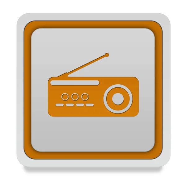 Radio square icon on white background — Stock Photo, Image