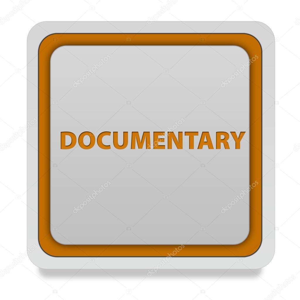 Documentary square icon on white background