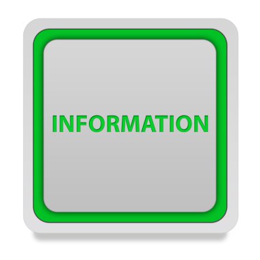 Beyaz arka plan bilgi kare simgesini