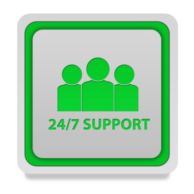 Kare simgesi beyaz arka plan üzerinde destek