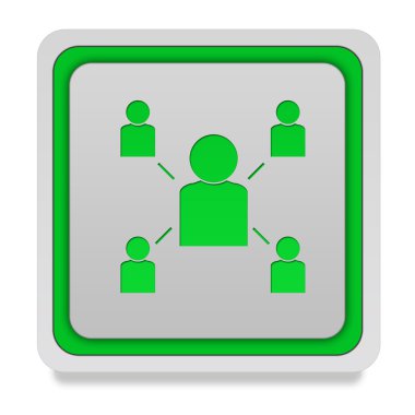 Hiyerarşi kare simgesi beyaz arka plan üzerinde