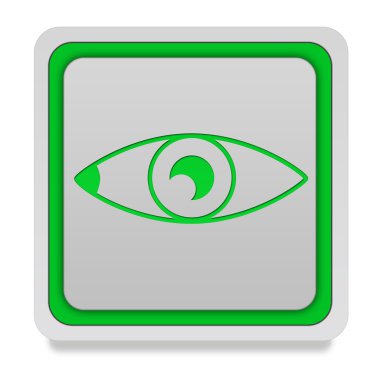 Beyaz arka plan üzerinde göz kare simgesini