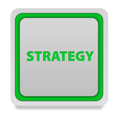 Beyaz arka plan üzerinde strateji kare simgesi