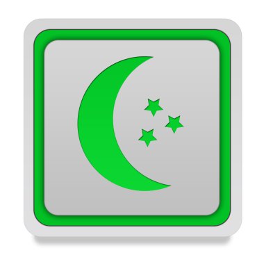 Beyaz arka plan üzerinde ay kare simgesi