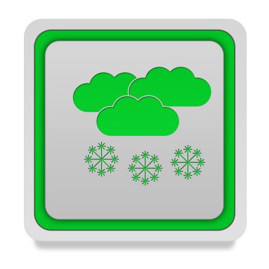 Beyaz arka plan üzerinde kar kare simgesi