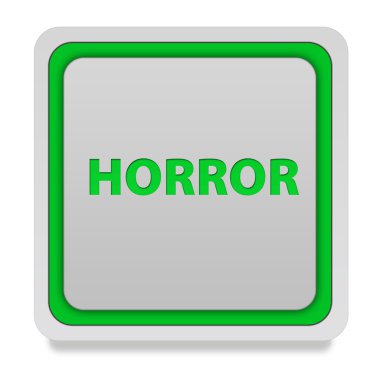 Beyaz arka plan üzerinde korku kare simgesi