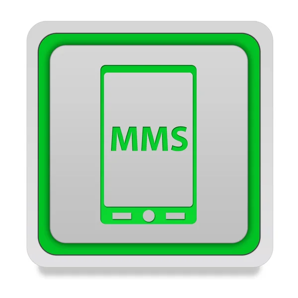 Mms square icon on white background — Stock Photo, Image